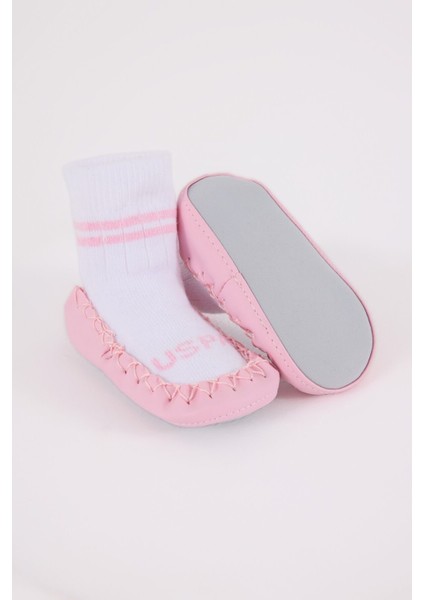 U.s. Polo Assn Çarık Çorap USB2800 Beyaz-Pembe modelleri