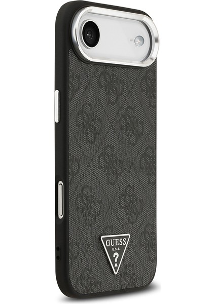 iPhone 17 Air Kılıf Guess Lisanslı M-Safeli Gümüş Kamera Çerçeveli Üçgen Logo 4g Desenli Siyah fırsatları