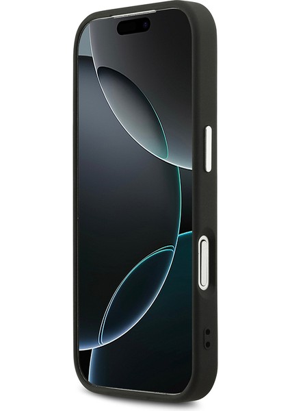 iPhone 17 Pro Kılıf Guess Lisanslı M-Safeli Sıcak Baskılı Klasik Yazı Logolu Pu Deri Peony Siyah indirimleri