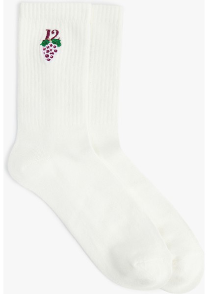 Yılbaşı Temalı Işlemeli Tenis Çorabı fiyatları