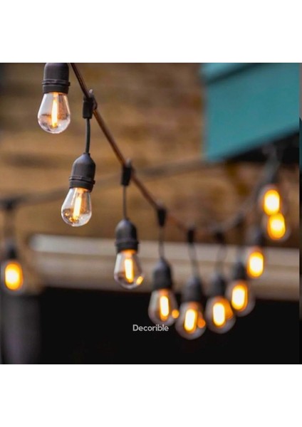 Rustika Kırılmaz Ampul Dış Mekan Bahçe Aydınlatması Su Geçirmez 10 Metre 10 Duylu fırsatları