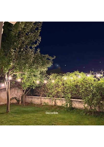 Rustika Kırılmaz Ampul Dış Mekan Bahçe Aydınlatması Su Geçirmez 10 Metre 10 Duylu indirimleri