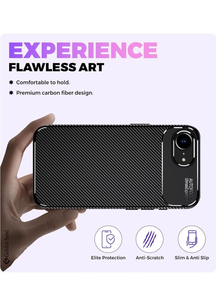 Apple iPhone 16E Uyumlu Kılıf Karbon Tasarım Kamera Korumalı Silikon Telefon Kılıfı Kapak fırsatları