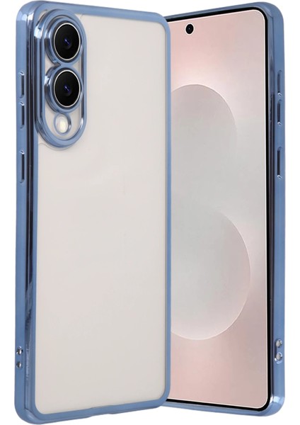 Xmpdby Newface Samsung Galaxy S25 Edge Razer Lensli Silikon - Açık Mavi