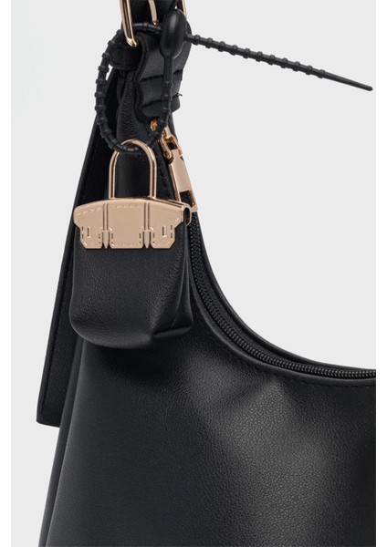 Charmlı Salaş Omuz Çantası Siyah indirimleri