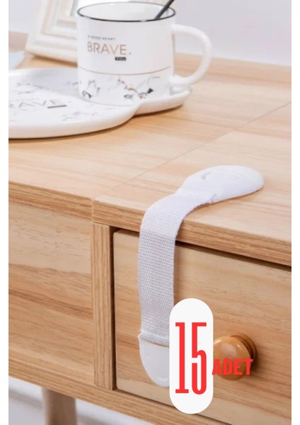 15 Adet Bebek Çocuk Güvenlik Dolap ve Çekmece Kilidi Çok Amaçlı Çocuk Kilit 6 Adet Priz Kapatıcı fiyatları