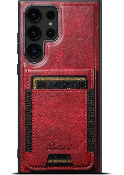 Samsung Galaxy S24 Ultra Kılıf H17 2-1 Manyetik Mıknatıs Kartlıklı Kapak