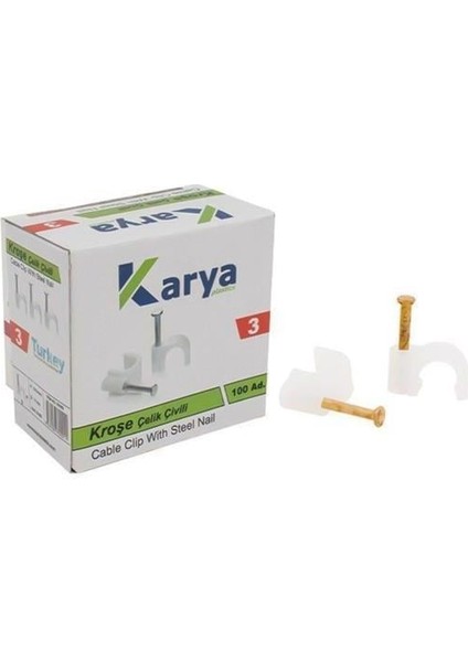 Kroşe 3 Numara Çelik Çivili 100'lü Paket