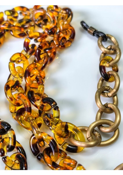 Gözlük Zinciri Bayan Amber Rengi Akrilik Serisi