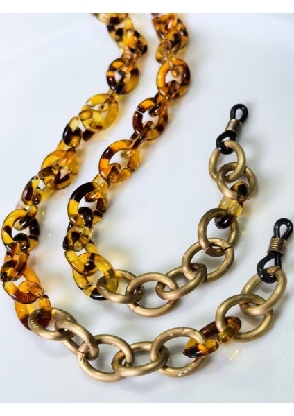 Gözlük Zinciri Bayan Amber Rengi Akrilik Serisi modelleri