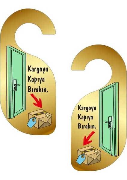 Kargoyu Kapıya Bırakın Kapı Askısı Kapı Uyarı Levhası fiyatları