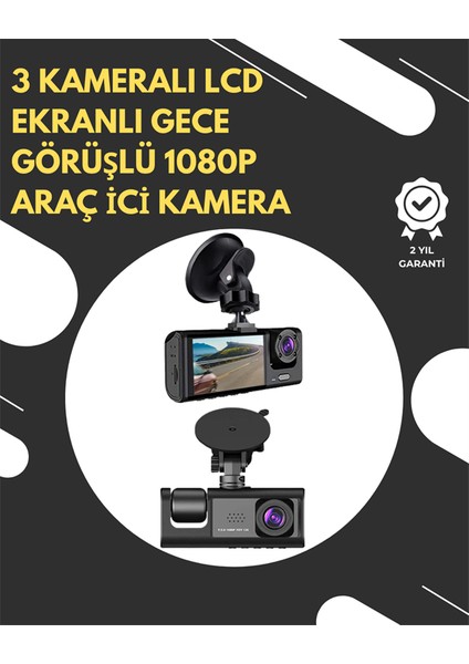 G-Sensör ve Hareket Algılama Destekli 1080P Araç Içi Güvenlik Kamerası