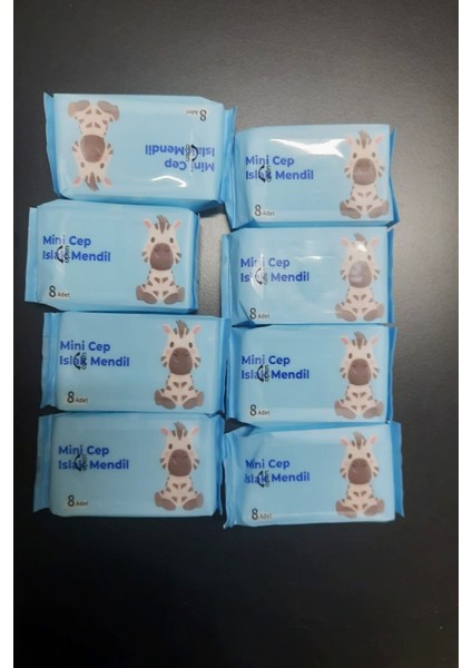 8 Paket Çanta Tipi Taşınabilir Mini Cep Tipi Islak Mendil (8 Adet x 8 Paket) fiyatları