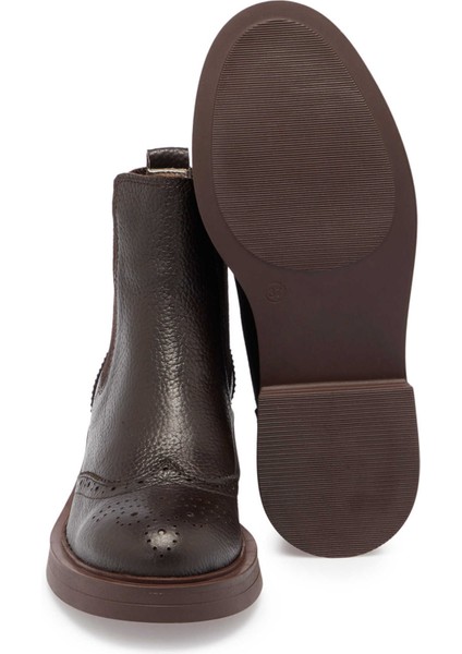 Kahve Hakiki Deri Kadın Casual Bot - K24K1BT67616-A42 fırsatları