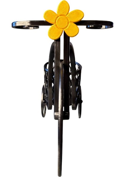 Nostaljik Bisiklet Figürlü Şarap Standı – El Boyaması – Vintage Tarz Dekoratif Şarap Tutucu ve Masa Üstü Obje modelleri