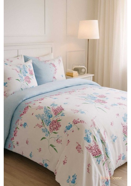 Çift Kişilik Pamuklu Nevresim Takımı Krizantem Desenli fiyatları