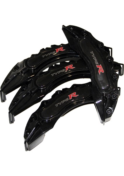 Siyah Type-R 4'lü Kaliper Seti Yapıştırma Logolu modelleri