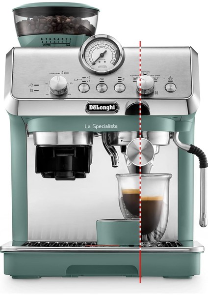 De'longhi Barista Pro Menta | 15 Bar Basınçlı Entegre Öğütücülü Yarı Otomatik Espresso Makinesi | Profesyonel Manometre & Tıraşlama Aracı fırsatları