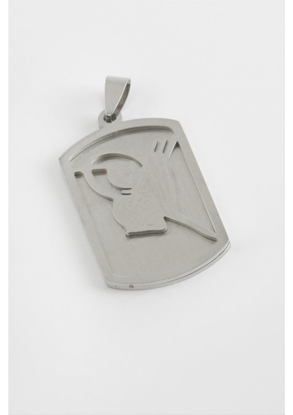 Tuğra Çelik Kolye Ucu 3,5 cm