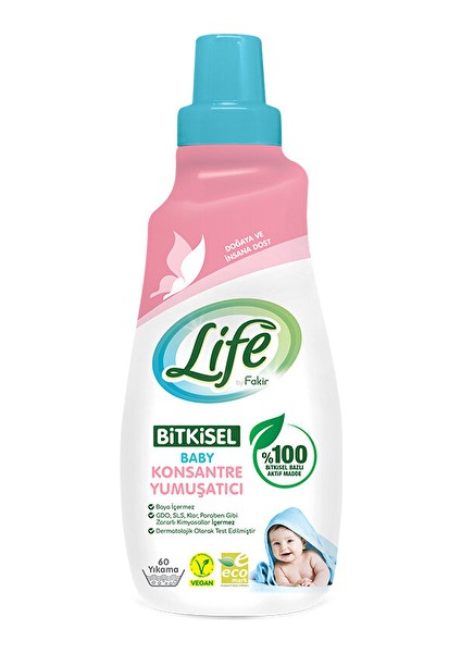 3 Adet Life By Fakir Baby Bitkisel Konsantre Yumuşatıcı 1500 ml (60 Yıkama)