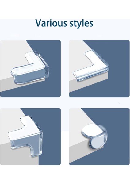 4’lü Şeffaf Köşe & Kenar Koruyucu Set – Bebek & Çocuk Güvenlik Aparatı (Masa, Sehpa, Cam Uyumlu) modelleri