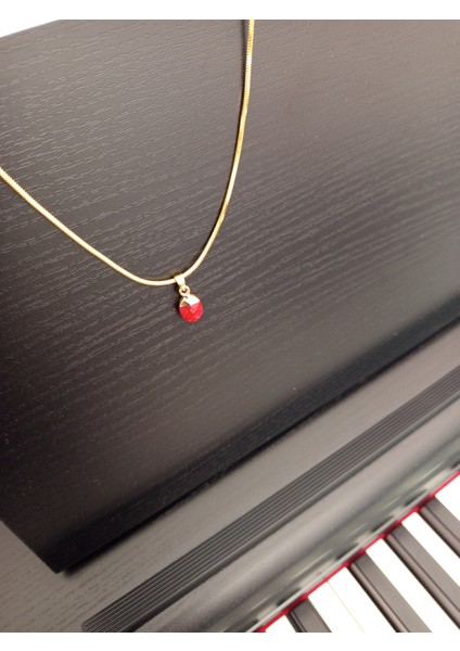 Doğal Taş Kırmızı Kalsedon Kolye fiyatları