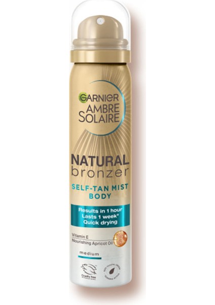 2 Adet Garnier Ambre Solaire Natural Bronzer Güneşsiz Bronzlaştırıcı Sprey 150ML fiyatları