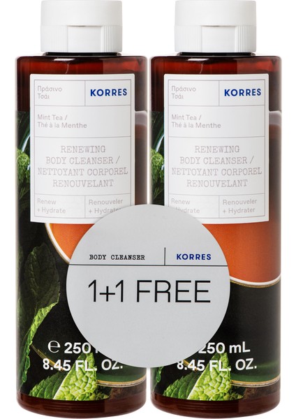 Mint Tea Body Cleanser 250 ml 1+1 Set