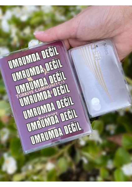 Umrumda Değil Desenli Universal Şeffaf Pasaport Kılıfı Model Tüm Ülke Pasaportlarına Uygun
