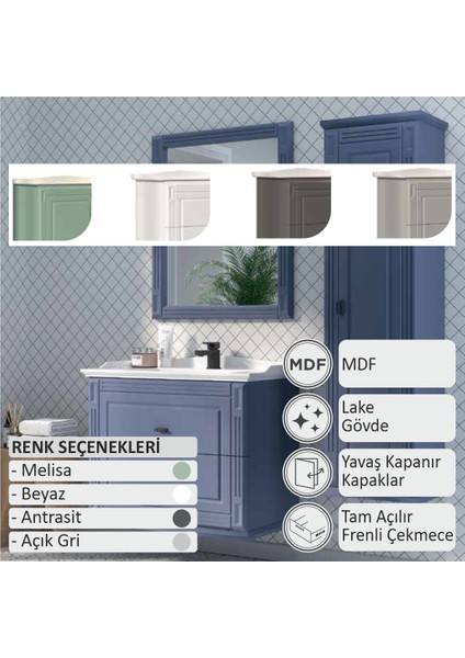 Crıstal Çekmeceli, Banyo Dolabı 100 cm (Boy Dolabı Dahil Değildir.) fiyatları