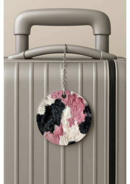 Pleksi Zincirli Bavul Etiketi Seyahat Tatil Için Tasarım Valiz Etiketi Fur