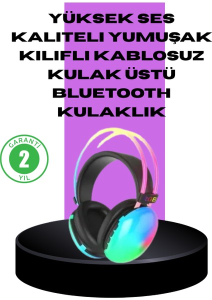 Rgb Aydınlatmalı Kablosuz Bluetooth Oyuncu Kulaklığı - N673J635-M26673