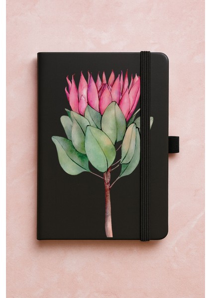 Promosyon Tarihsiz Premium Termo Defter Desenli 192 Yaprak - Pembe Çiçek