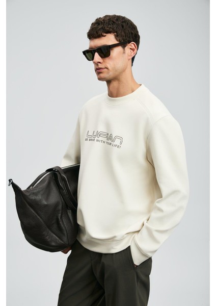 Luther Erkek Sweatshirt Ekru (112030171) modelleri