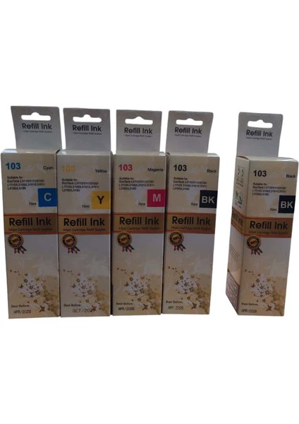 Epson Eco Tank (T101-103) Set+1 Siyah L3110/3111/3150/L1110/L3100/L3101/L3151/L3160/L5190