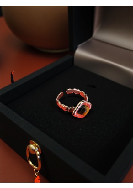 Doğal Taş Ayarlamalı Paslanmaz Çelik Yüzük fiyatları