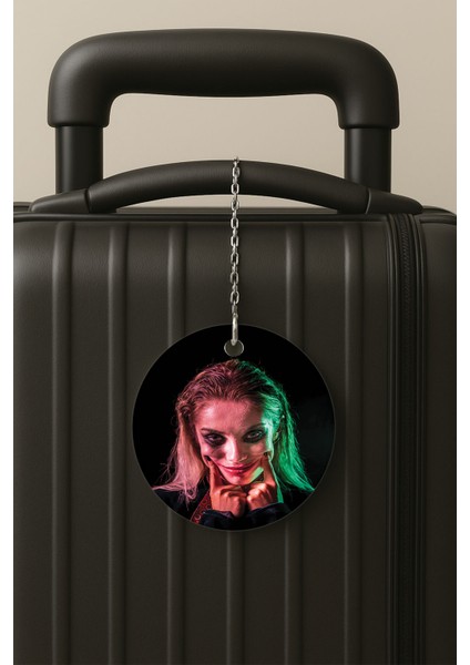 Beautyharley Desenli Uv Baskılı Pleksi Bavul Etiketi Seyahat Tatil Valiz Etiketi