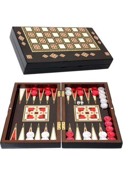 3 Adet Antik Mini Sedefli Tavla fiyatları