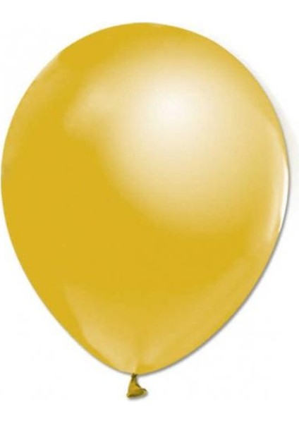 Metalik Altın Balon 12 Inch 5 Adet