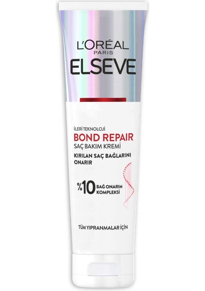 Bond Repair Tüm Yıpranmalar Için Saç Bağlarını Onarıcı Bakım Kremi 150 ml 3 Adet