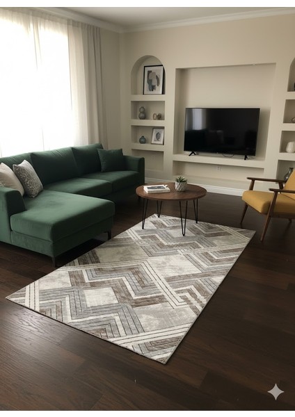 Kaymaz Tabanlı Makinada Yıkanabilir Halı