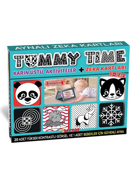 Tummy Time Zeka Kartları Güvenli Bebek Aynası