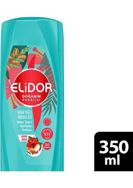 4 Adet Elidor Doğanın Enerjisi Saç Kremi Kırmızı Yosun Özlü 350 ml