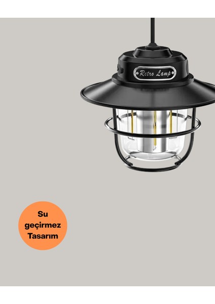 Hafif ve Taşınabilir Retro Tasarım Kamp Lambası - M319R569-K10319 fiyatları