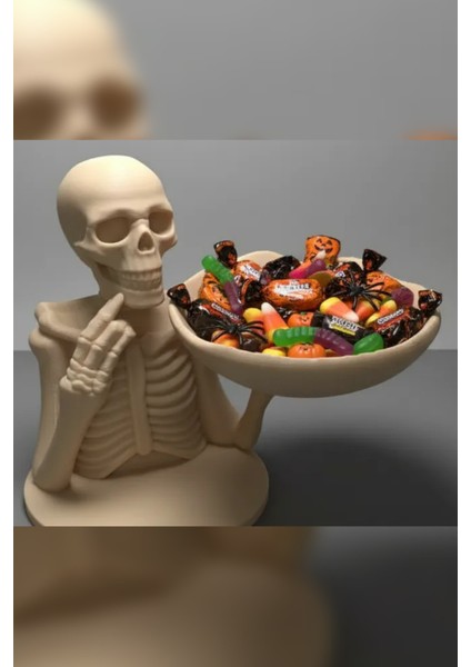 Iskelet Şekerlik – Halloween Temalı Dekoratif Şeker Kasesi | Cadılar Bayramı Süslemesi