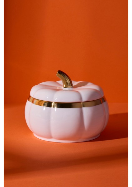 Kabak Porselen L Kapaklı Saklama Kabı 13.3X13.3X6.3 cm