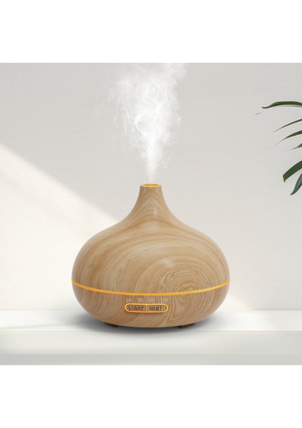 500ML Ahşap Görünümlü Aromaterapi Hava Nemlendirici - 7 Renkli Led, Sessiz Çalışma, Bpa Içerme indirimleri