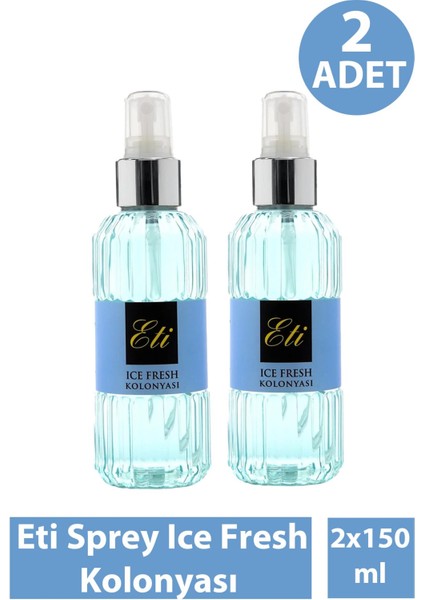 Asfstore Eti Sprey Ice Fresh Kolonyası 150 ml 2 Adet