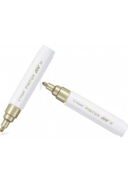 Pılot Pintor (M) Yuvarlak Uç Altın ( Iki Adet )