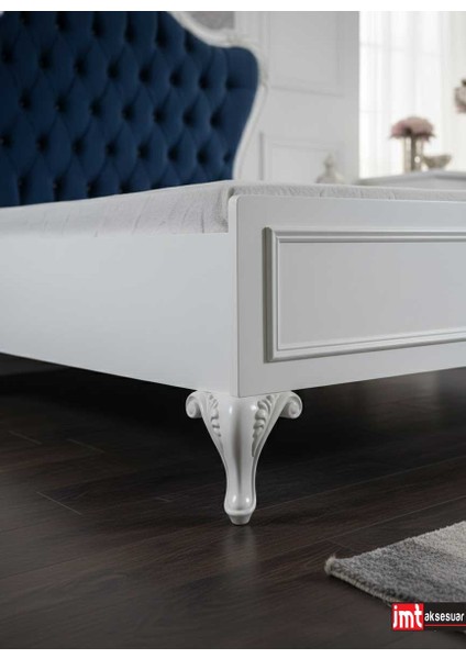 Başak 19 cm (4 Adet) Avangart Koltuk Yatak Odası Tv Ünitesi Konsol Genç ve Çocuk Odası Ayağı Beyaz